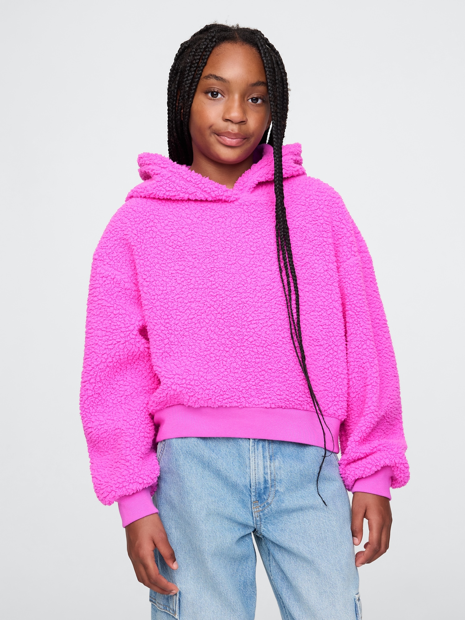 Kids sherpa pullover sale