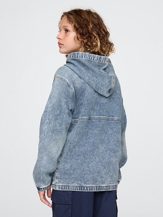 L'image numéro 2 présente Veste à capuchon en denim Douceur suprême pour Enfant