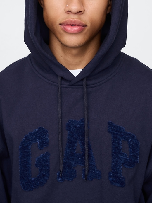 Image number 4 showing, Oversized Chenille Logo Hoodie