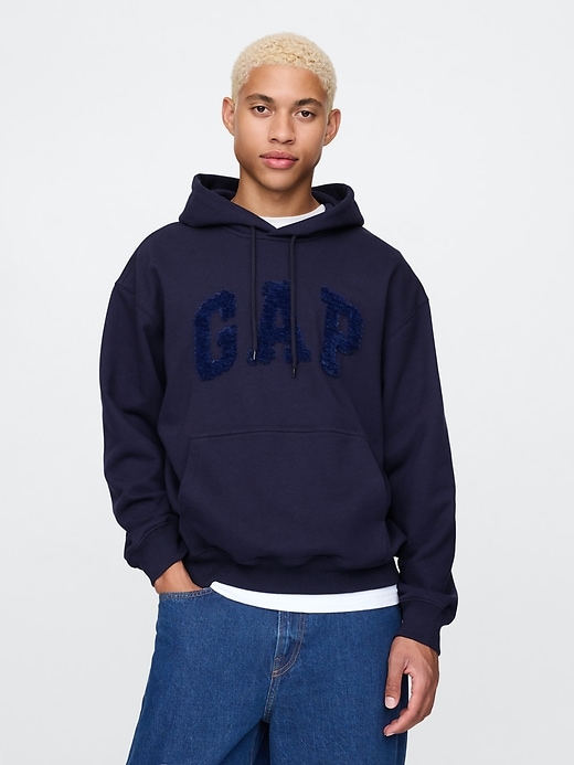 Image number 1 showing, Oversized Chenille Logo Hoodie