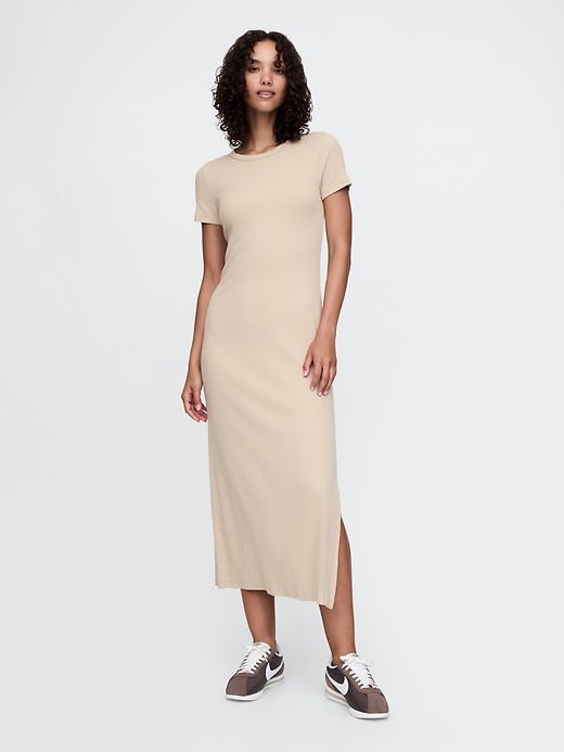 Modern Rib Maxi T Shirt Dress