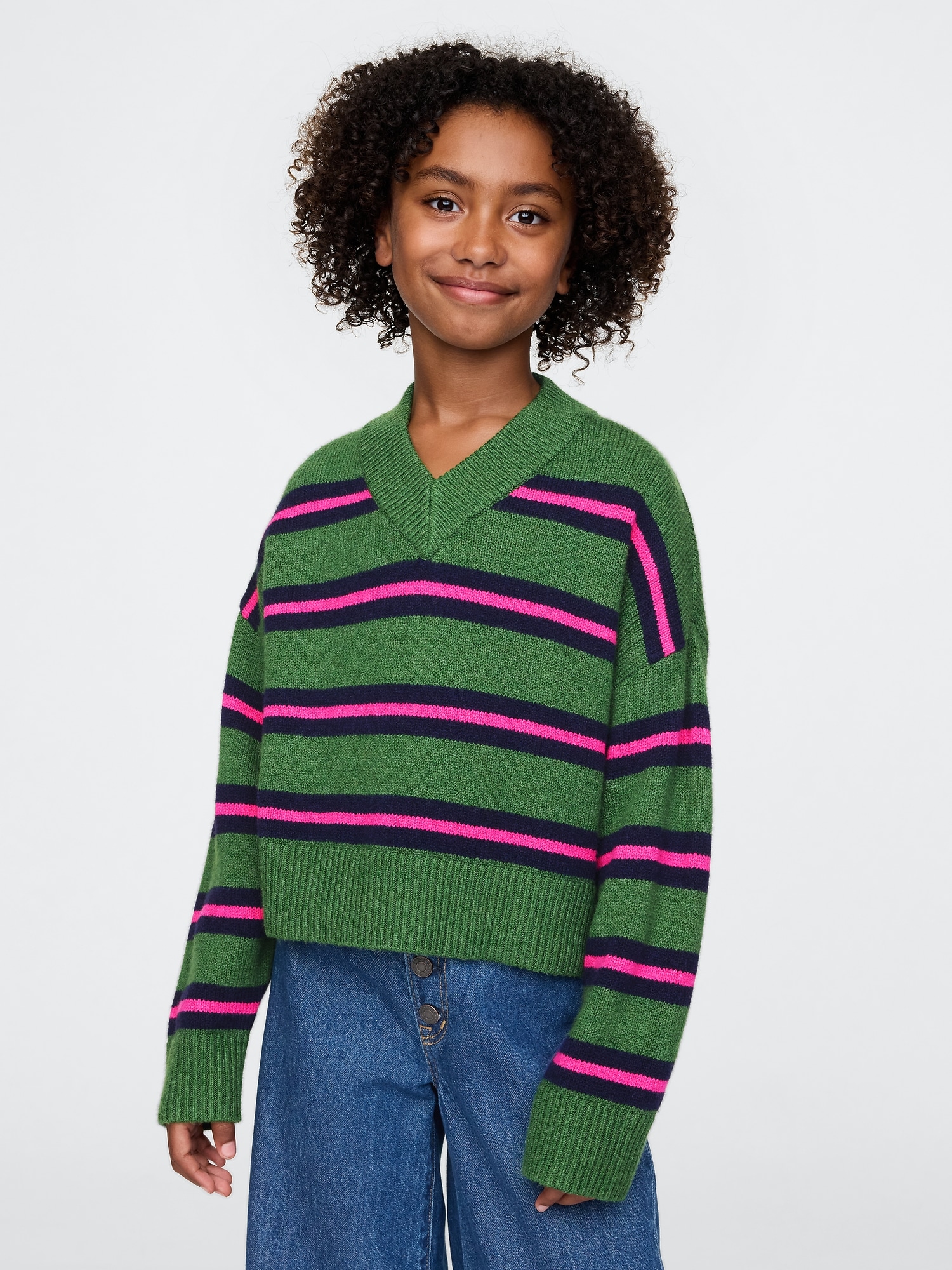 Kids CashSoft Oversized V-Neck Sweater