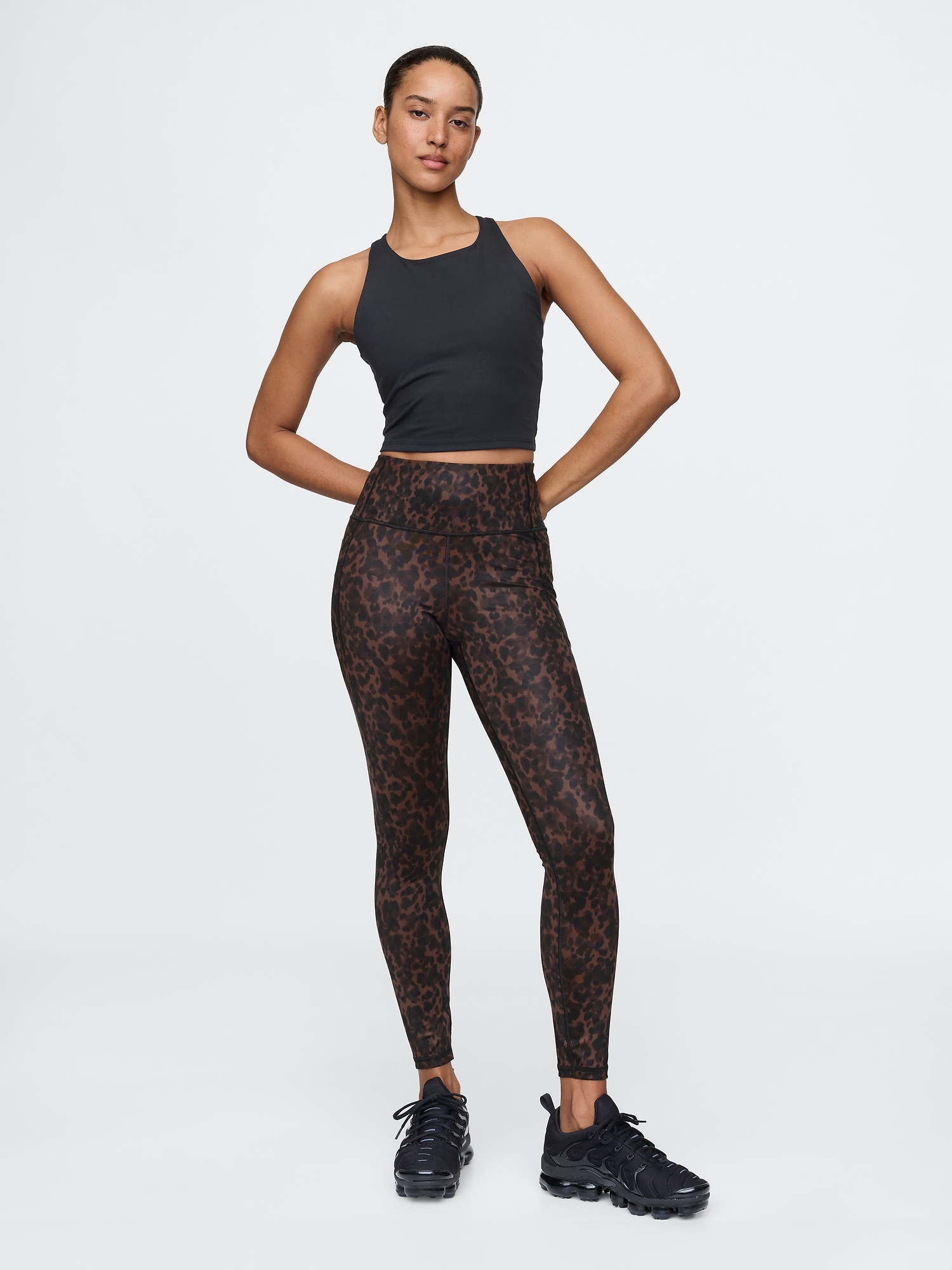 Legging GapFit Power pleine longueur à taille haute - Brun