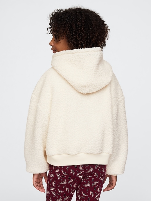 Image number 2 showing, Kids Sherpa Cropped Hoodie