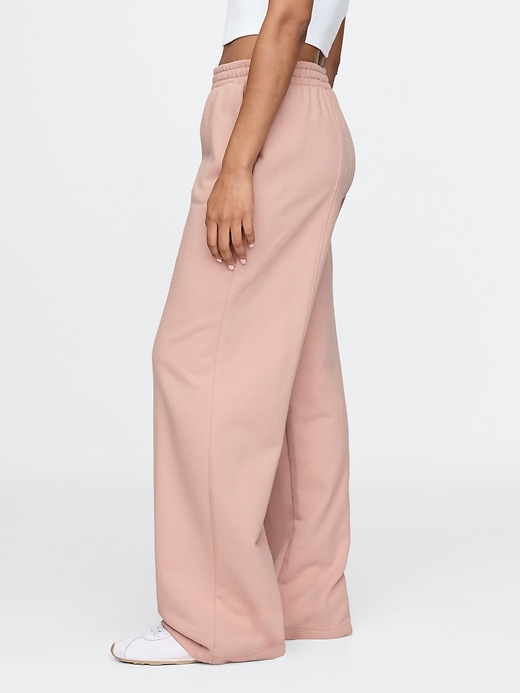 Image number 3 showing, French Terry Seamed Wide-Leg Sweatpants