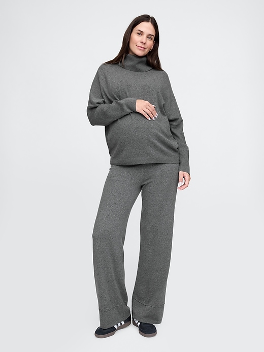 View large product image 1 of 1. Maternity CashSoft Under Belly Sweater Pants