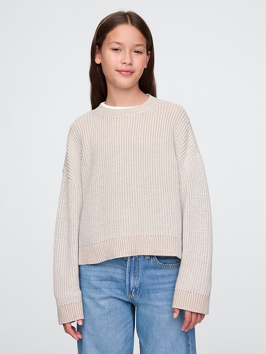 Image number 1 showing, Kids Boxy Crewneck Sweater