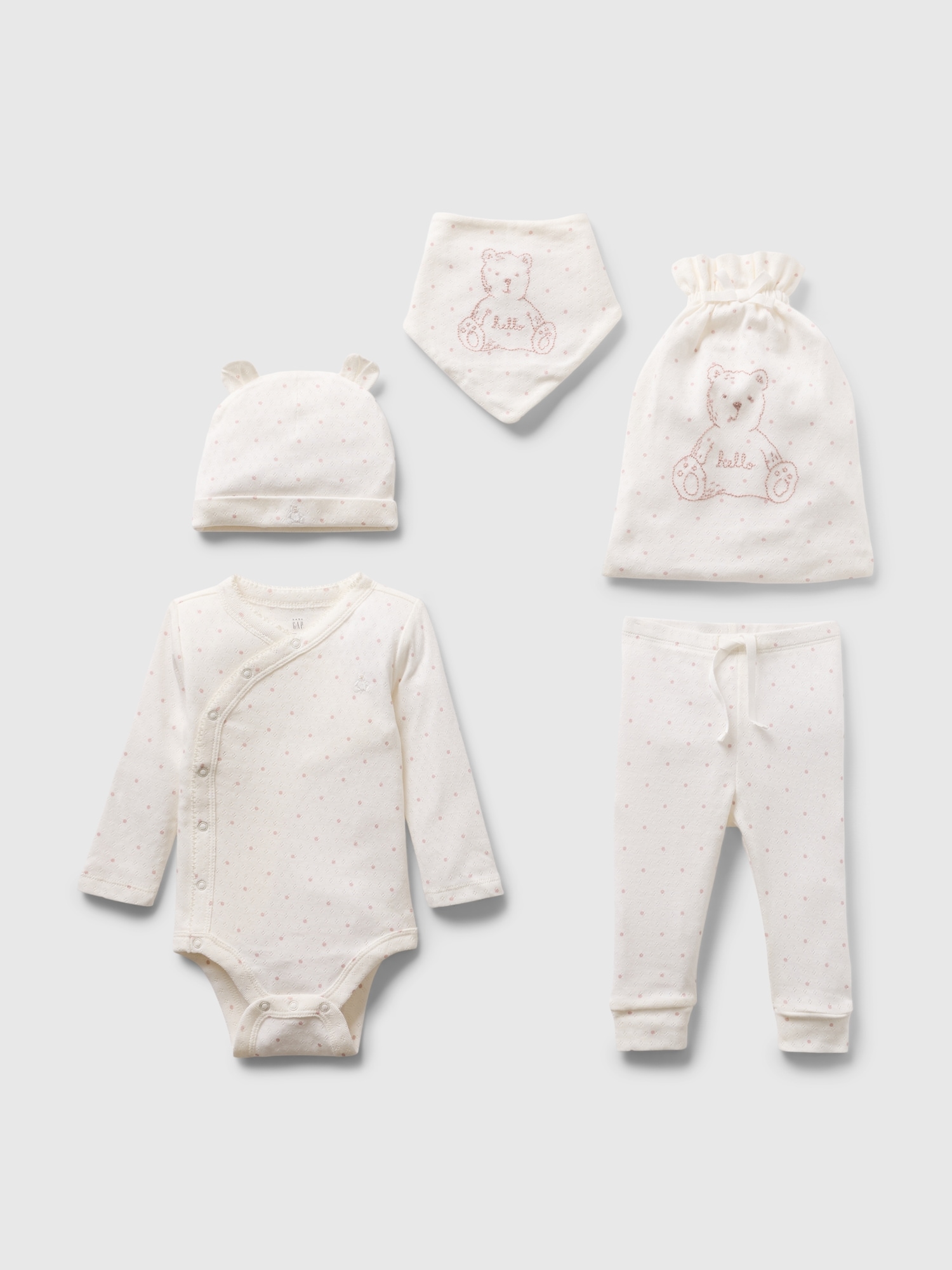 Baby 100% Organic Cotton 5-Piece Gift Set