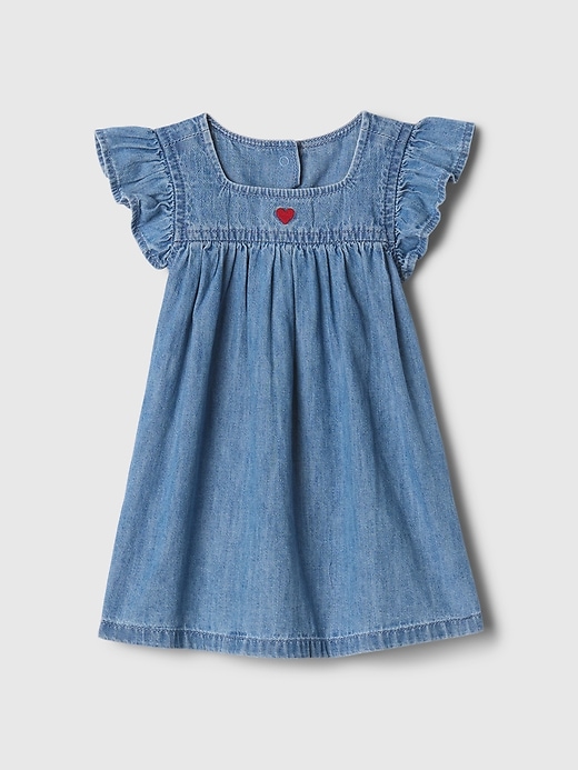 Image number 1 showing, Baby Ruffle Denim Dress