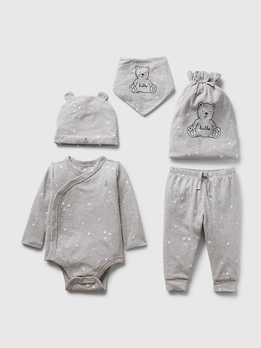 Image number 1 showing, Baby 100% Organic Cotton 5-Piece Gift Set