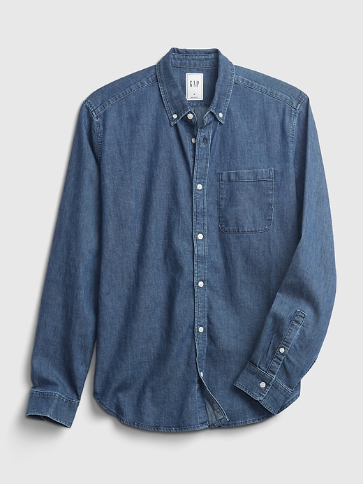 L'image numéro 5 présente Chemise en denim à poche