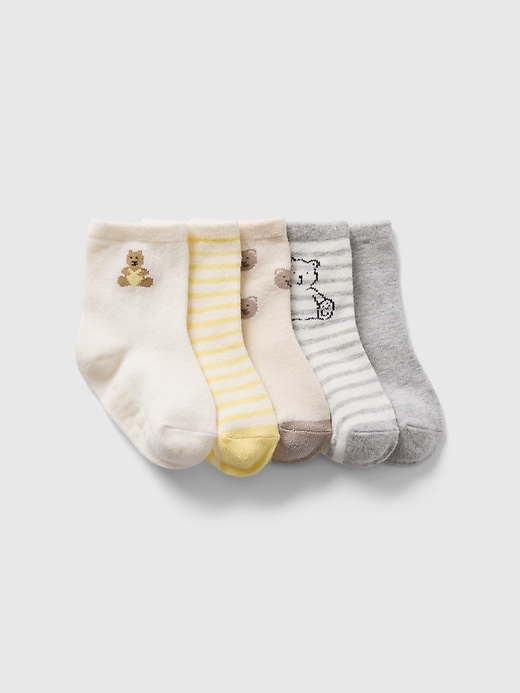 View large product image 1 of 1. Baby First Favorites Organic Cotton Crew Socks (5-Pack)