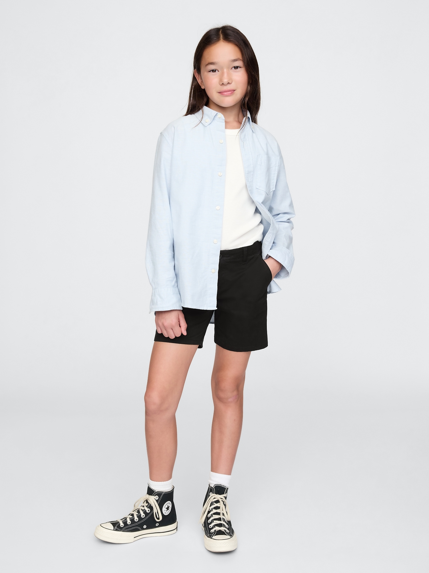 Kids Mid Rise Uniform Bermuda Shorts