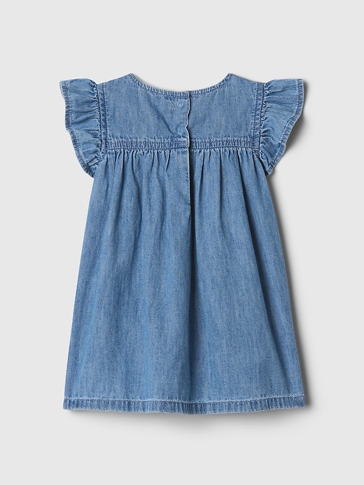 Image number 2 showing, Baby Ruffle Denim Dress