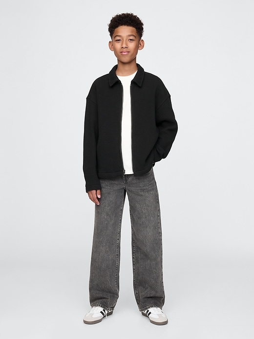 Image number 3 showing, Kids Waffle Zip Shirt Jacket