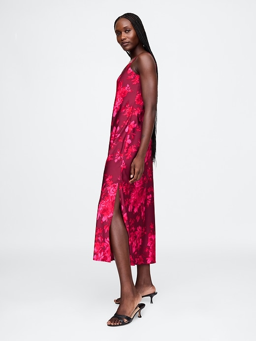 Image number 3 showing, Recycled Satin Maxi Slip Dress