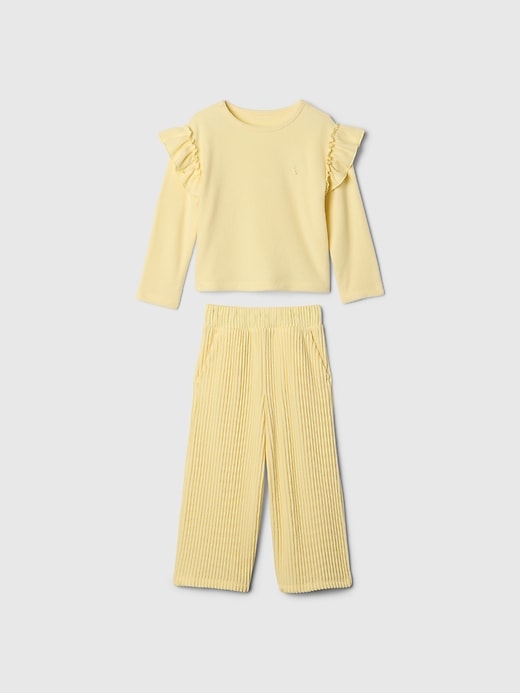 Image number 1 showing, Baby &amp; Toddler Softspun Ruffle Outfit Set