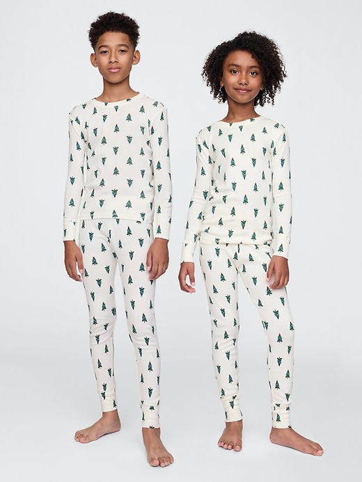 Image number 1 showing, Kids Organic Brushed Cotton PJ Set