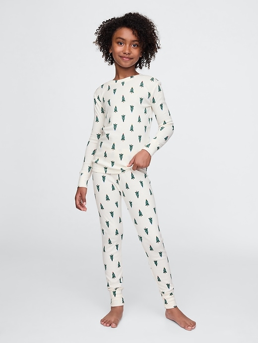 Image number 3 showing, Kids Organic Brushed Cotton PJ Set