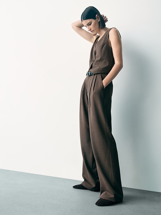 Image number 8 showing, 365 High Rise Brushed Twill Pleated Trousers