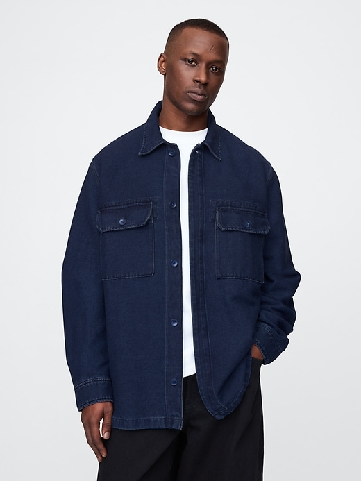 Image number 2 showing, Denim Overshirt