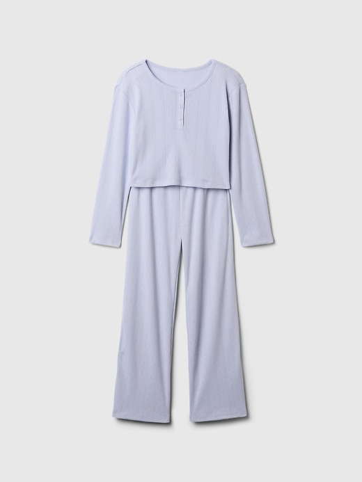 Image number 1 showing, Kids Recycled Pointelle PJ Set