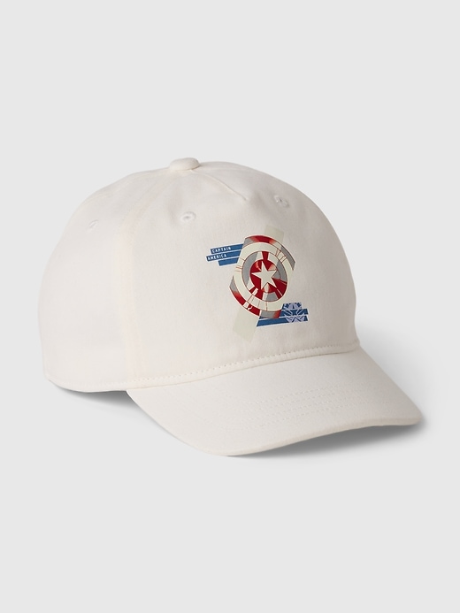 View large product image 1 of 1. Kids Organic Cotton Marvel Captain America Baseball Hat