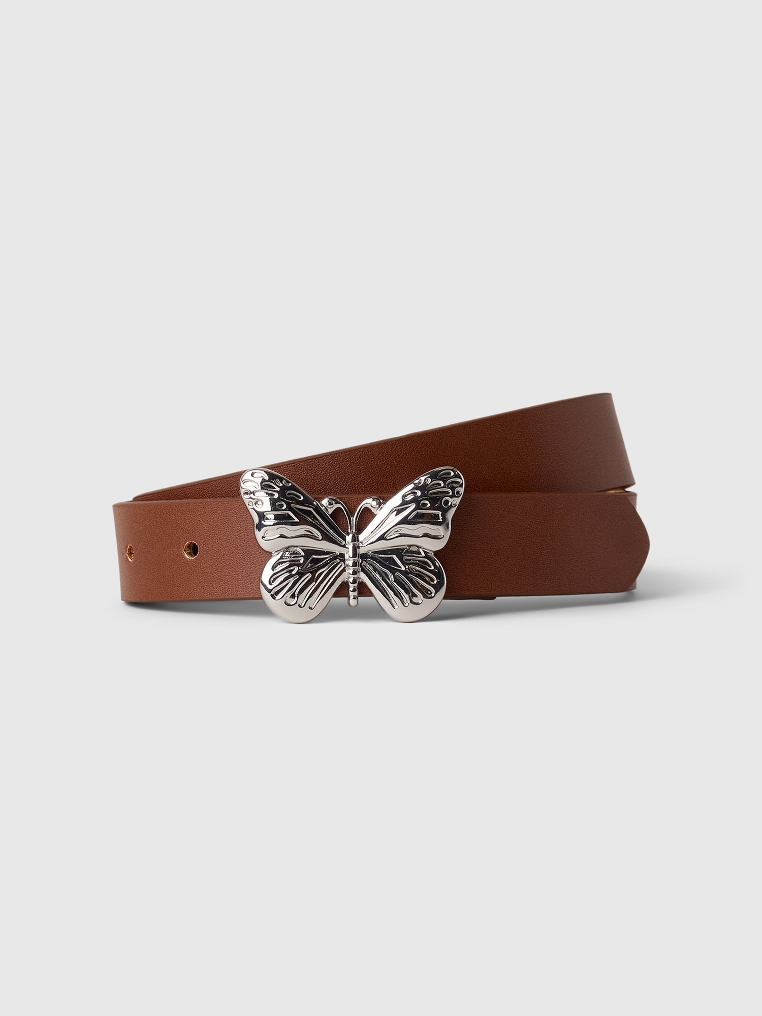 Kids Vegan Leather Butterfly Belt