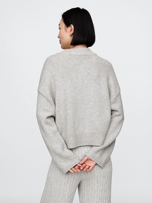 Image number 3 showing, CashSoft Oversized V-Neck Sweater