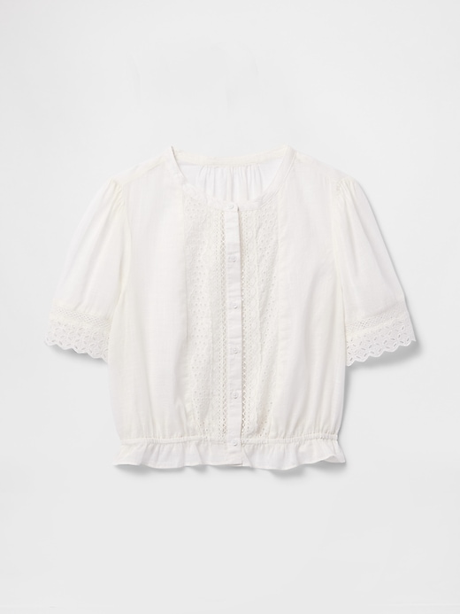 Image number 4 showing, Lace-Trim Shirt