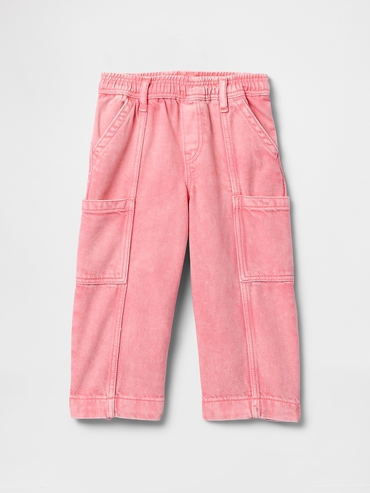 Image number 2 showing, Baby &amp; Toddler UltraSoft Pull-On Cargo Jeans