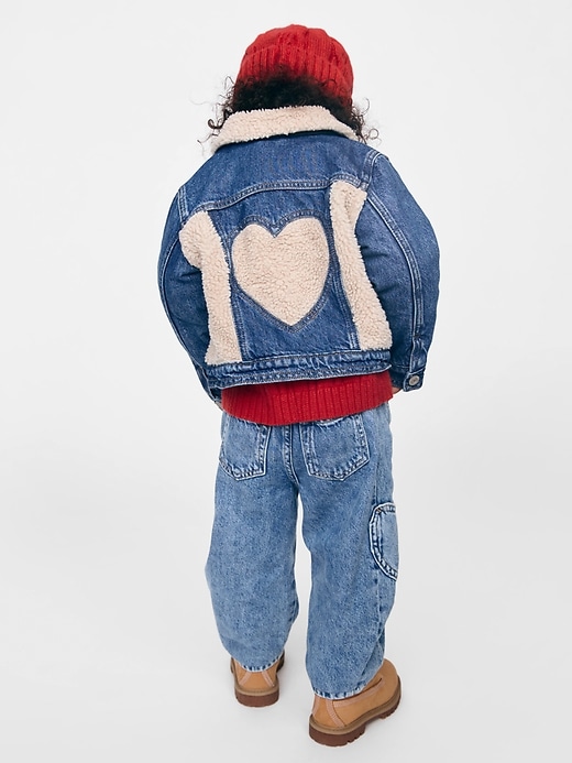 Image number 3 showing, babyGap Sherpa Heart Icon Denim Jacket