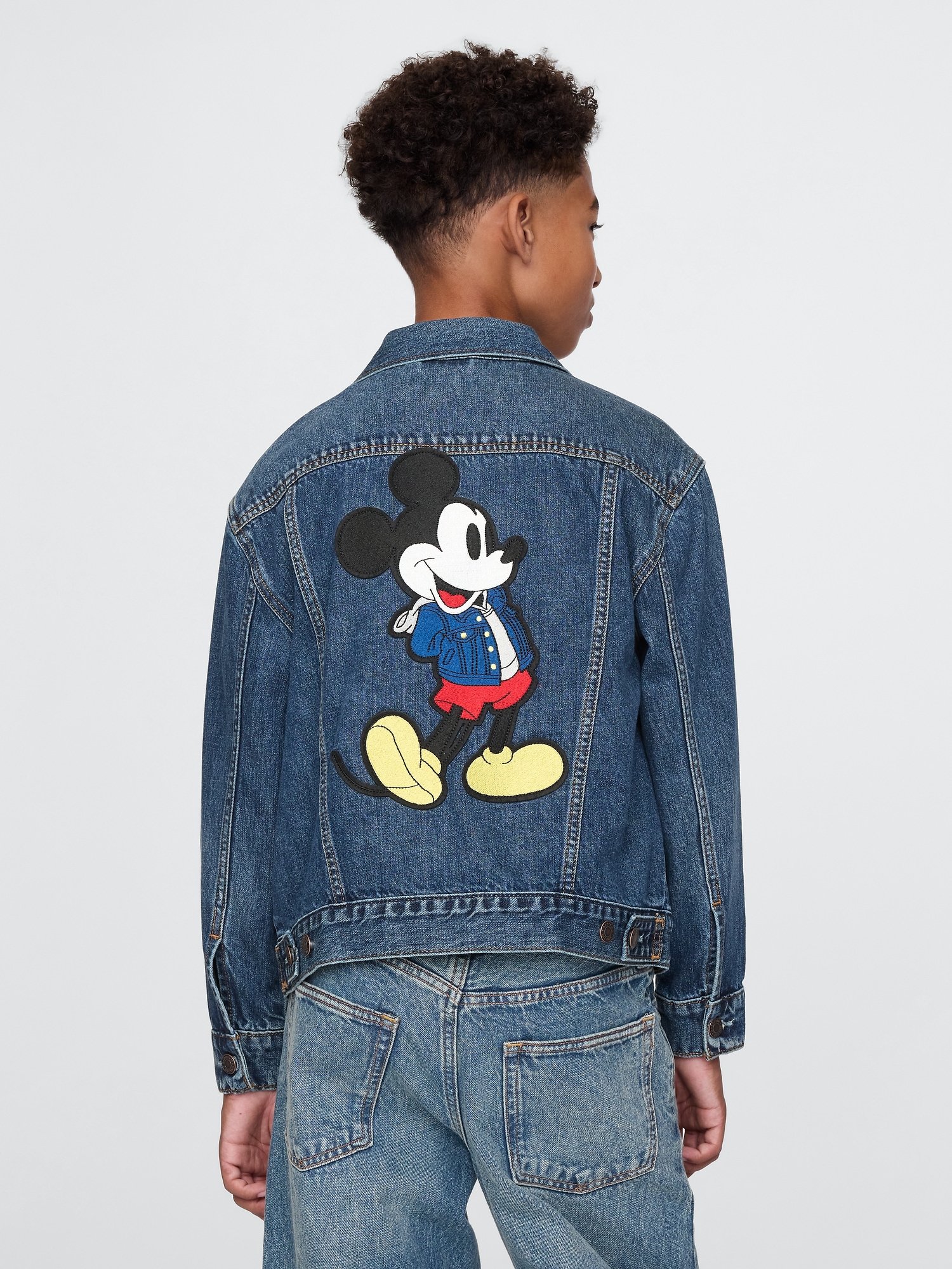 Gap Disney Kids Mickey Mouse Denim Icon Jacket Gap