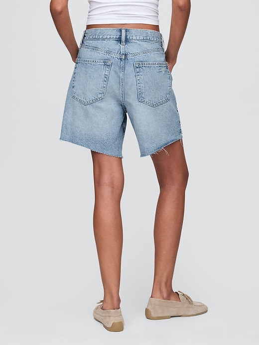 Image number 5 showing, 8&quot; Mid Rise &#39;90s Loose Denim Bermuda Shorts