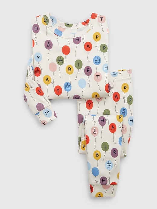 Image number 1 showing, Baby &amp; Toddler Organic Cotton Birthday PJ Set