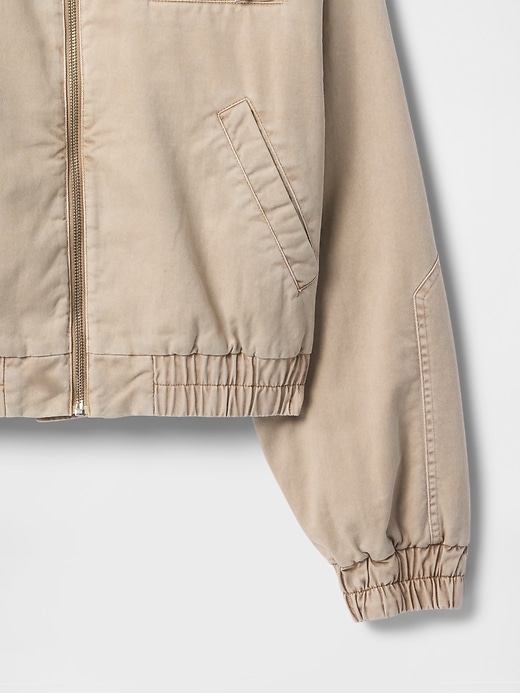 Image number 4 showing, Cropped Khaki Bomber Jacket