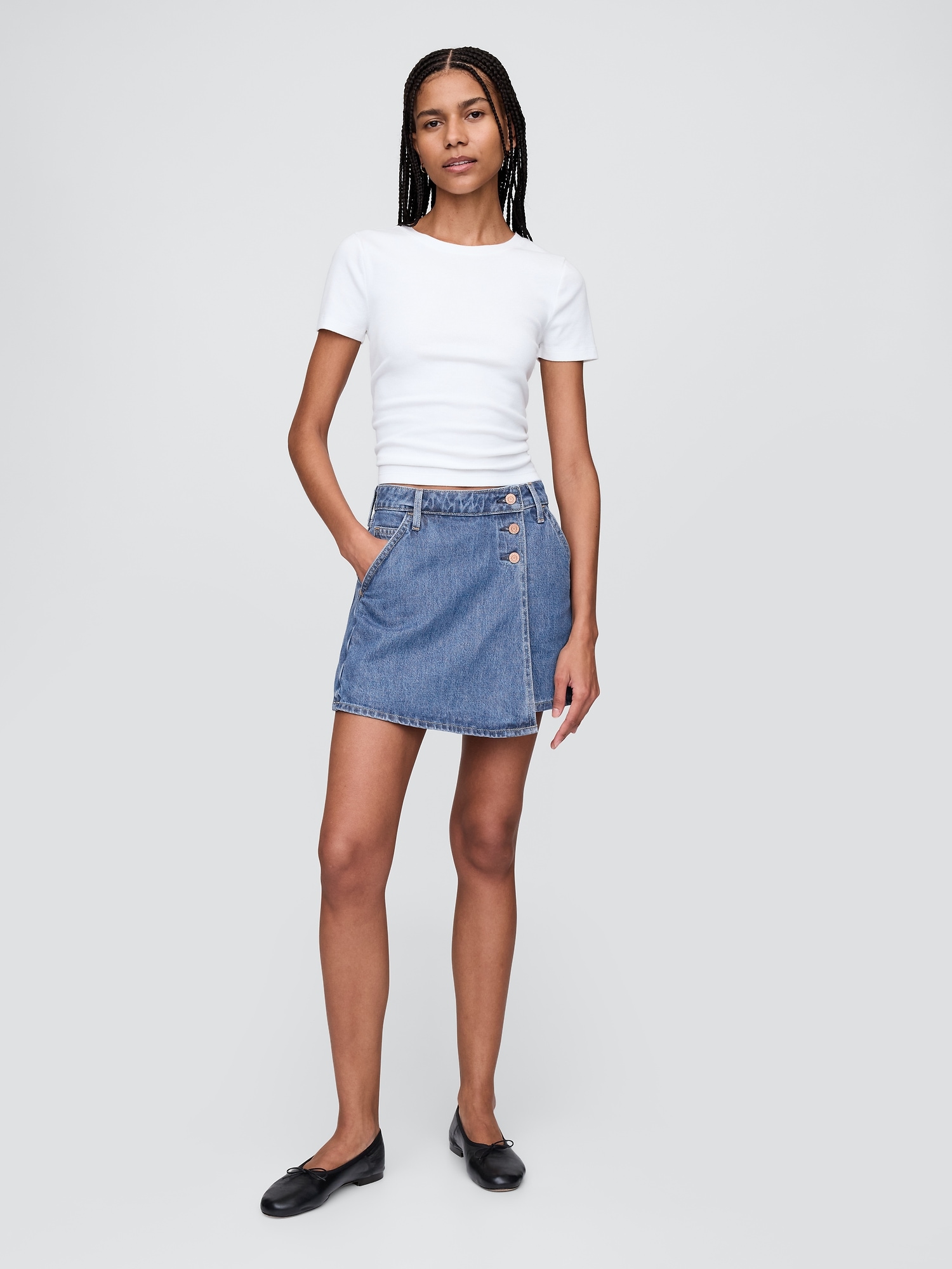 Denim Mini Skort