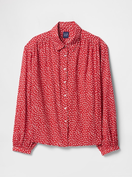 Image number 5 showing, Relaxed Button-Front Shirt