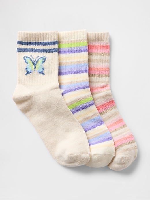 View large product image 1 of 1. Girls Crew Socks (3-Pack)