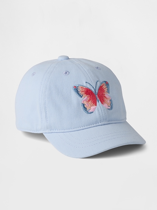 View large product image 1 of 1. Toddler Organic Cotton Butterfly Baseball Hat