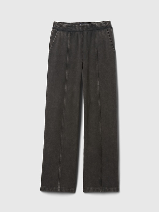 Image number 5 showing, French Terry Seamed Wide-Leg Sweatpants