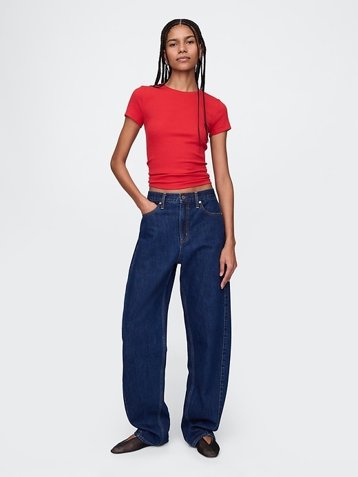 Image number 3 showing, Modern Rib Cropped T-Shirt