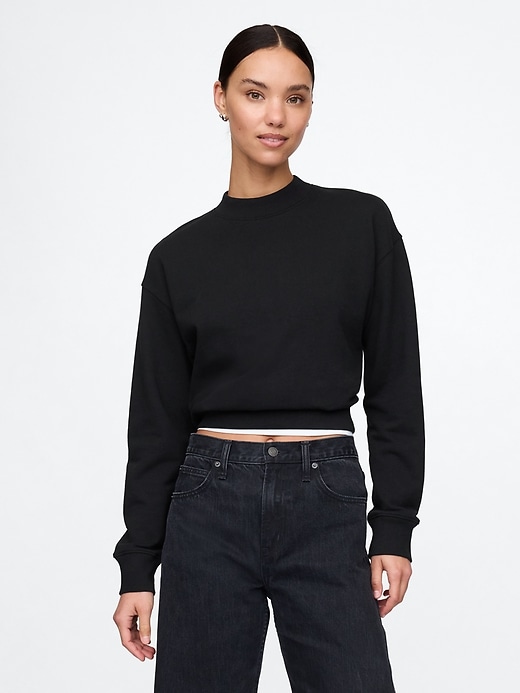 Image number 1 showing, French Terry Cropped Sweatshirt