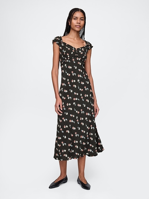 Image number 1 showing, Sweetheart Crepe Maxi Dress