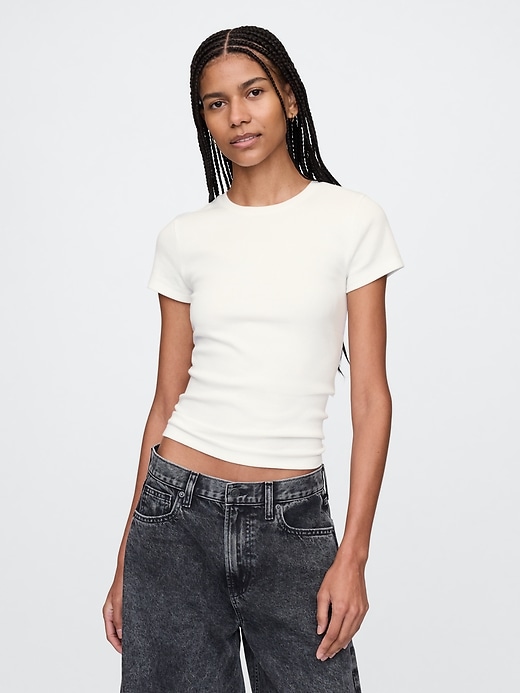 Image number 1 showing, Modern Rib Cropped T-Shirt