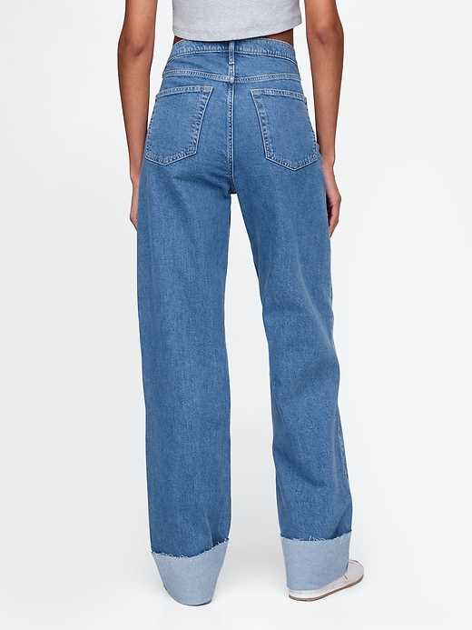 Image number 5 showing, Mid Rise Cuffed &#39;90s Loose Jeans