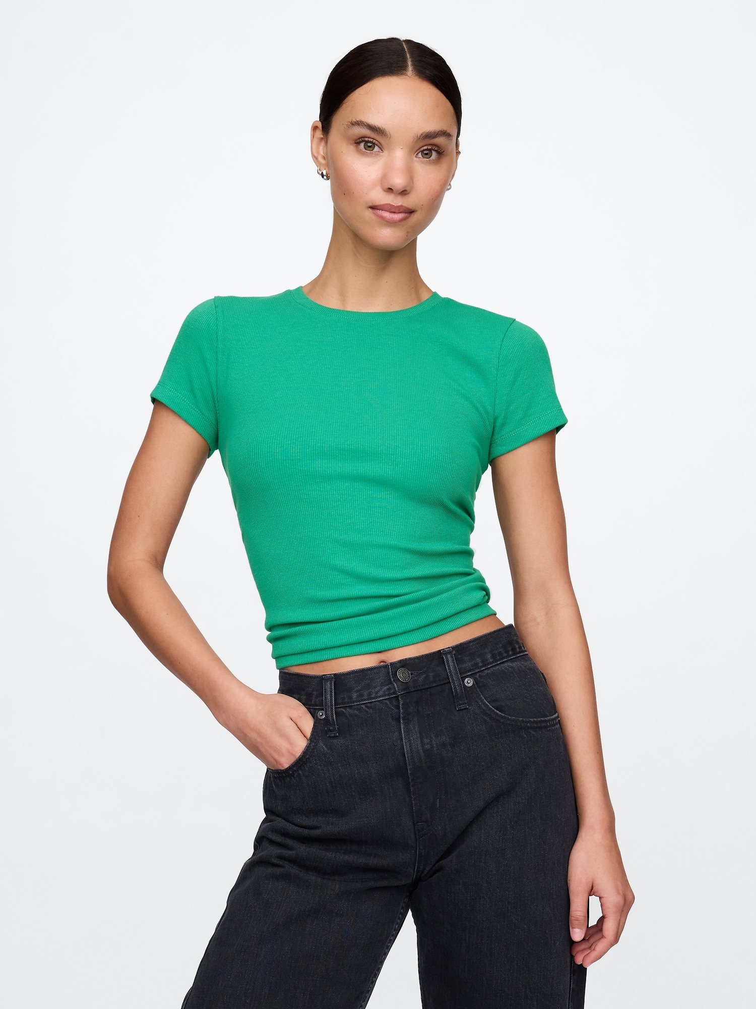 Modern Rib Cropped T-Shirt