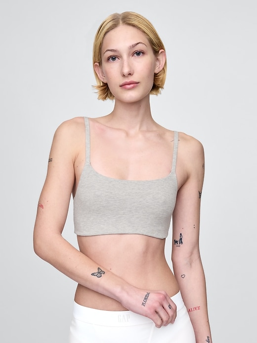 L'image numéro 1 présente Soutien-gorge seconde peau en coton biologique extensible