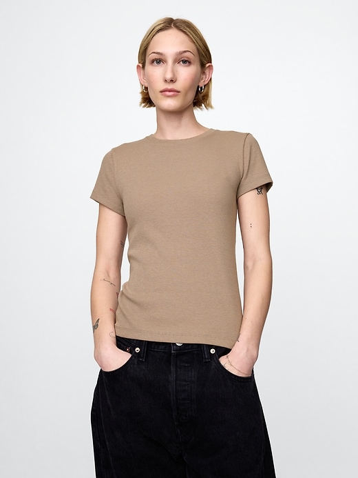 Image number 1 showing, Modern Rib Cropped T-Shirt