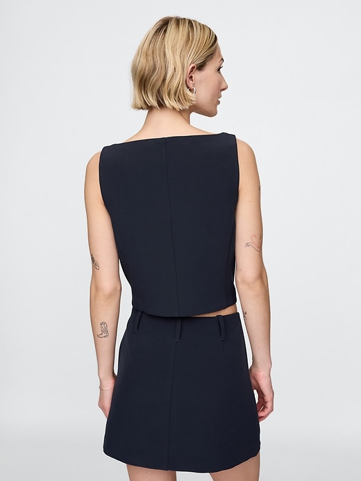 Image number 2 showing, Cropped BiStretch Boatneck Vest